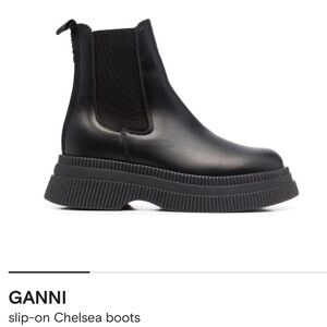 GANNI Creepers Leather Chelsea Boot